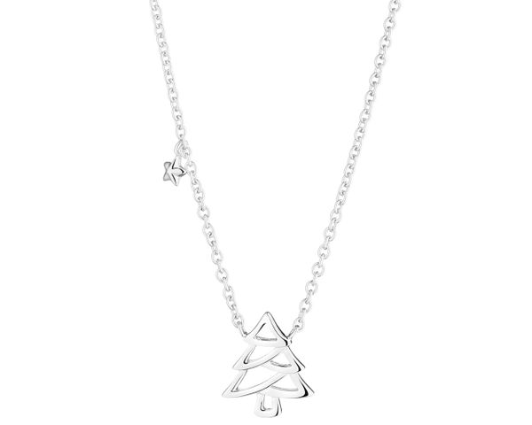 Naszyjnik srebrny – choinka, gwiazda. Szare naszyjniki Apart, srebrne. W wyprzedaży za 77.40 zł.