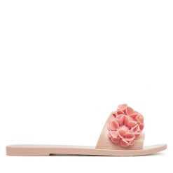 Klapki Melissa. Czerwone klapki Melissa, bez wzorów, bez obcasa. Za 219.99 zł.