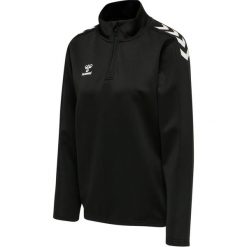 Damska bluza rozpinana 1/4 Hummel Core XK. Czarne bluzy Hummel, l, bez wzorów, z materiału, bez kaptura. Za 195.50 zł.