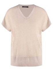 TAIFUN Sweter w kolorze beżowym rozmiar: 40. Brązowe swetry Taifun, bez wzorów, ze splotem, bez ramiączek. Za 146.95 zł.