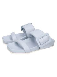 MELVIN & HAMILTON Skórzane klapki "Amara 7" w kolorze błękitnym rozmiar: 35. Niebieskie klapki Melvin & Hamilton, bez wzorów, bez obcasa. Za 347.99 zł.