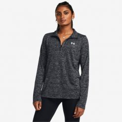 Bluza damska UA Tech Twist. Szare bluzy Under Armour, l, bez wzorów, z materiału, bez kaptura. Za 199.99 zł.