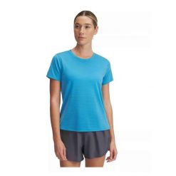 Koszulka do biegania damska Under Armour Launch. Niebieskie bluzki Under Armour, xs, bez wzorów, sportowe, bez kołnierzyka, bez ramiączek. Za 89.99 zł.