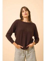 Just Cashmere Kaszmirowy sweter "Rebecca" w kolorze ciemnobrązowym rozmiar: S. Brązowe swetry Just Cashmere, s, bez wzorów, z kaszmiru, bez ramiączek. Za 393.45 zł.