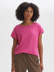 OPUS Koszulka w kolorze różowym rozmiar: 38. Różowe bluzki Opus, bez wzorów, z wiskozy, bez kołnierzyka, bez ramiączek. Za 86.99 zł.