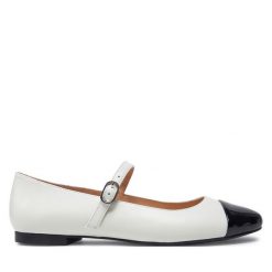 Baleriny ALOHAS. Białe baleriny ALOHAS, bez wzorów, bez obcasa. Za 649.99 zł.