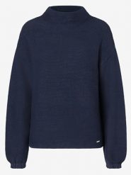 More & More Sweter w kolorze granatowym rozmiar: 42. Niebieskie swetry More & More, bez wzorów, bez ramiączek. Za 105.38 zł.