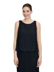 Vera Mont Top w kolorze granatowym rozmiar: 36. Niebieskie topy Vera Mont, bez wzorów, bez kołnierzyka, bez ramiączek. Za 173.99 zł.