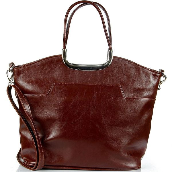 Aktówka kuferek ze skóry naturalnej DAN-A T259 koniakowa. Torebki klasyczne DAN-A, bez wzorów, ze skóry, bez dodatków. Za 399.99 zł.