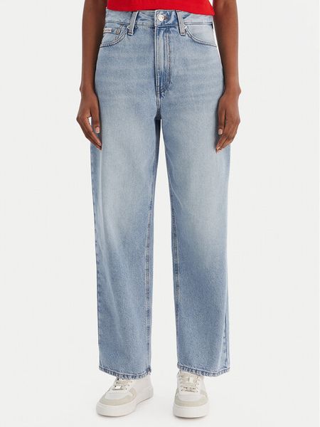 Calvin Klein Jeans Jeansy Eu Barrel LV047E628G Niebieski Regular Fit. Niebieskie jeansy Calvin Klein Jeans, bez wzorów. Za 489.99 zł.