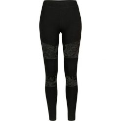 Damskie legginsy urban classic z wstawkami z koronki. Czarne legginsy Urban Classics, l, bez wzorów, z koronki. Za 160.50 zł.