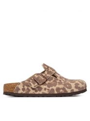 Birkenstock Klapki Boston Print 1033324 Brązowy. Brązowe klapki Birkenstock, bez wzorów, ze skóry, bez obcasa. Za 764.99 zł.