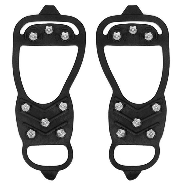 Raczki na buty turystyczne, antypoślizgowe nakładki kolce rozmiar 41-45 czarne. Czarne trekkingi SPRINGOS, trekkingowe. Za 11.99 zł.