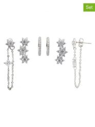 U.S. Polo Assn. Kolczyki (3 pary) z kryształami rozmiar: onesize. Szare kolczyki U.S. Polo Assn., z kryształem, metalowe. Za 78.99 zł.