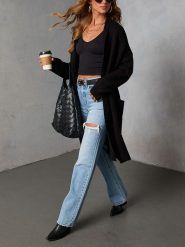 Milan Kiss Kardigan w kolorze czarnym rozmiar: M. Czarne kardigany Milan Kiss, m, bez wzorów. Za 239.99 zł.