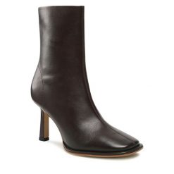 Botki GINO ROSSI. Brązowe botki Gino Rossi, bez wzorów, bez obcasa, na szpilce, bez zapięcia. Za 268.99 zł.