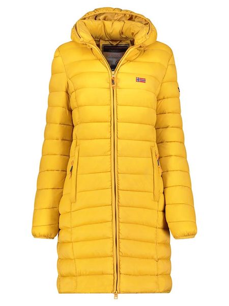 Geographical Norway Płaszcz pikowany "Atikolor" w kolorze żółtym rozmiar: S. Żółte płaszcze Geographical Norway, s, bez wzorów, bez kaptura. Za 174.84 zł.