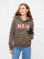 Derbe Bluza w kolorze brązowo-jasnoróżowym rozmiar: XL. Brązowe bluzy Derbe, xl, bez wzorów, z bawełny, z kapturem. Za 187.52 zł.