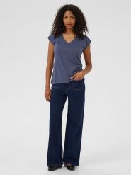 Kaffe Koszulka w kolorze granatowym rozmiar: S. Niebieskie bluzki Kaffe, s, bez wzorów, bez kołnierzyka, bez ramiączek. Za 104.99 zł.