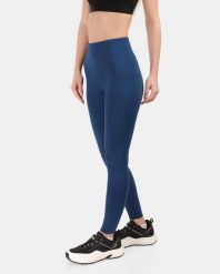 Damska legginsy Kilpi JAMILY-W. Niebieskie legginsy sportowe Kilpi, bez wzorów, z meshu, do biegania. Za 215.49 zł.