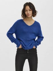 Vero Moda Sweter w kolorze niebieskim rozmiar: M. Niebieskie swetry Vero Moda, m, bez wzorów, bez ramiączek. Za 70.74 zł.