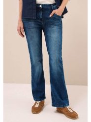 Cecil Dżinsy - Bootcut fit - w kolorze granatowym rozmiar: W33/L32. Niebieskie jeansy Cecil, l, z aplikacjami, z podwyższonym stanem. Za 153.71 zł.