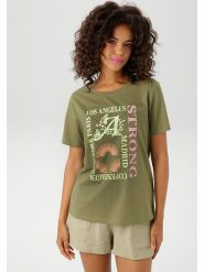 Aniston Koszulka w kolorze khaki rozmiar: 40. Brązowe bluzki Aniston, bez wzorów, z bawełny, bez kołnierzyka, bez ramiączek. Za 41.95 zł.