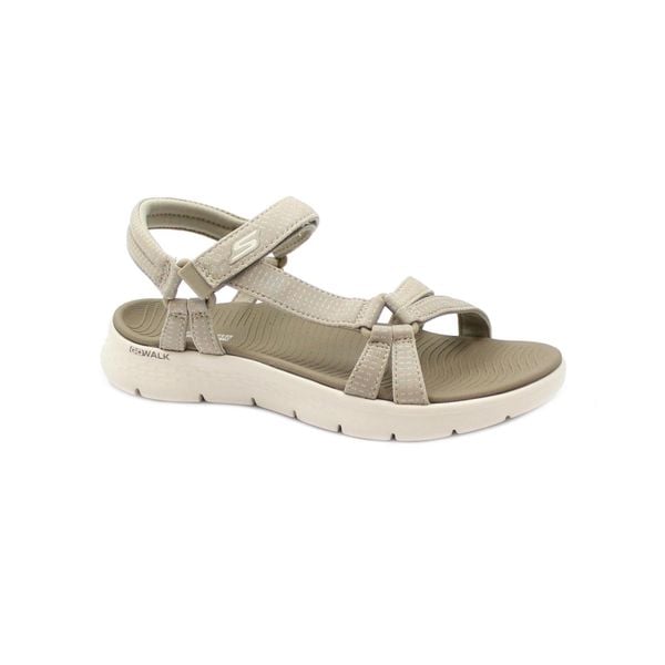 Sandały damskie Skechers Go Walk Flex-Sublime. Brązowe sandały Skechers, bez wzorów, bez obcasa, bez zapięcia. Za 264.00 zł.