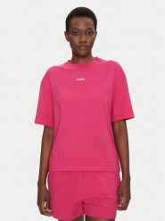 HUGO T-Shirt 50490593 Różowy Relaxed Fit. Czerwone t-shirty Hugo, xs, bez wzorów, z bawełny, bez kołnierzyka, bez ramiączek. Za 199.99 zł.