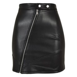 Spódnica Damska Biker Ze Sztucznej Skóry. Czarne spódnice Urban Classics, l, bez wzorów, ze skóry. Za 179.99 zł.