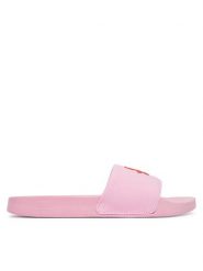 Tommy Hilfiger Klapki Th Script Pool Slide FW0FW09286 Różowy. Czerwone klapki TOMMY HILFIGER, bez wzorów, z materiału, bez obcasa. Za 169.99 zł.