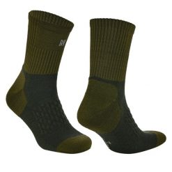 Skarpety trekkingowe anti-kleszcz Coolmax - Bezszwowe - Ibex Anti-Tick. Zielone skarpety Norfolk, bez wzorów, z materiału. Za 79.99 zł.