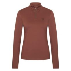 Damska koszulka do jazdy konnej Imperial Riding Top Amy. Brązowe bluzki IMPERIAL RIDING, bez wzorów, bez kołnierzyka, bez ramiączek. Za 271.50 zł.