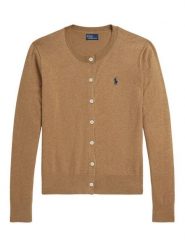 Polo Ralph Lauren Kardigan 211971871007 Beżowy Slim Fit. Brązowe kardigany Polo Ralph Lauren, l, bez wzorów, z bawełny. Za 859.99 zł.