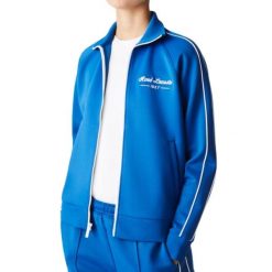Bluza damska Lacoste SF7094. Niebieskie bluzy Lacoste, xs, bez wzorów, z elastanu, bez kaptura. Za 427.00 zł.