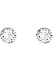 L instant d Or Złote kolczyki-wkrętki z cyrkoniami rozmiar: onesize. Szare kolczyki L instant d Or, z cyrkonią, złote. Za 327.87 zł.