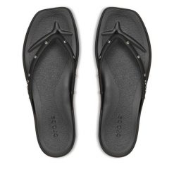 Japonki Crocs. Czarne klapki Crocs, bez wzorów, bez obcasa. Za 179.99 zł.