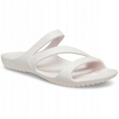 Klapki Dla Dorosłych Crocs Kadee II. Czerwone klapki Crocs, bez wzorów, z materiału, bez obcasa. Za 119.99 zł.
