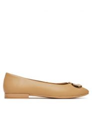 MEXX Baleriny MX/018C-RST Beżowy. Brązowe baleriny Mexx, bez wzorów, ze skóry, bez obcasa. Za 239.99 zł.