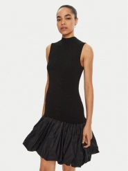 ROTATE Sukienka koktajlowa 113620 Czarny Slim Fit. Czarne sukienki ROTATE, bez wzorów, z syntetyku, wizytowe, bez kołnierzyka, bez ramiączek. Za 749.99 zł.