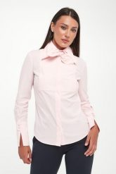 Koszula damska popelinowa z kokardą ELISABETTA FRANCHI. Koszule Elisabetta Franchi, bez wzorów, bez kołnierzyka, bez ramiączek. Za 1,929.00 zł.