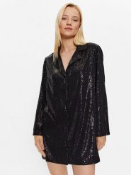 Glamorous Koszula GS0428 Czarny Regular Fit. Czarne koszule Glamorous, bez wzorów, z syntetyku, bez kołnierzyka, bez ramiączek. Za 139.99 zł.