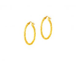 Złote kolczyki - koła, 20 mm. Żółte kolczyki Apart, złote. Za 499.00 zł.