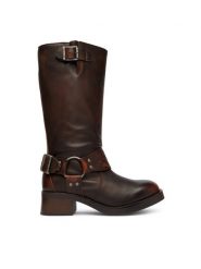 Steve Madden Oficerki Bonetta 11005590 Brązowy. Brązowe kozaki Steve Madden, ze skóry, bez obcasa, na płaskiej podeszwie, bez zapięcia. Za 949.99 zł.