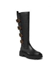 Kurt Geiger Kozaki 225-Mayfair Knee Chelsea Boot 655200109 Czarny. Czarne kozaki Kurt Geiger, ze skóry, bez obcasa, na płaskiej podeszwie, bez zapięcia. Za 2,939.00 zł.