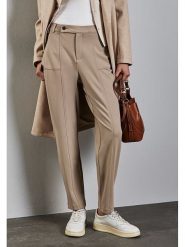 Street One Spodnie dresowe - Tapered fit - w kolorze beżowym rozmiar: 38/L30. Brązowe spodnie dresowe Street One, l, bez wzorów, z dresówki. Za 158.47 zł.