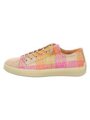 Think! Skórzane sneakersy "Turna" w kolorze różowo-żółto-pomarańczowym rozmiar: 41. Pomarańczowe trampki Think!, bez wzorów, bez zapięcia. Za 331.45 zł.