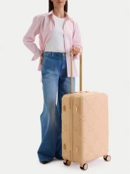 Nine West Walizka średnia CEO-NW-M-006-09 BEIGE Beżowy. Brązowe walizki Nine West, bez wzorów, średnie. Za 359.99 zł.