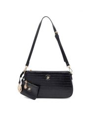 Beverly Hills Polo Club Torebka BHPC-W-03-A23 Czarny. Czarne torebki klasyczne Beverly Hills Polo Club, bez wzorów, z materiału, bez dodatków. Za 159.99 zł.