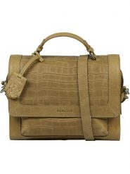 Burkely Skórzana torebka "Icon Ivy" w kolorze khaki - 19,5 x 25 x 11 cm rozmiar: onesize. Brązowe torby na ramię Burkely, bez wzorów, z materiału, przez ramię, bez dodatków. Za 237.73 zł.